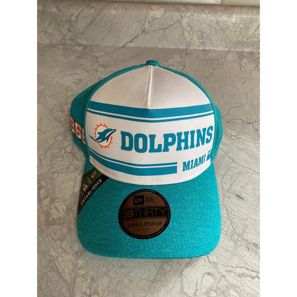 Miami Dolphins New Era 39Thirty Strech-Fit Hat Size S/M - Picture 2 of 8